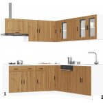 vidaXL 11dílná sada kuchyňských skříněk Porto dub artisan kompozit 11461.3314940 – Zbozi.Blesk.cz