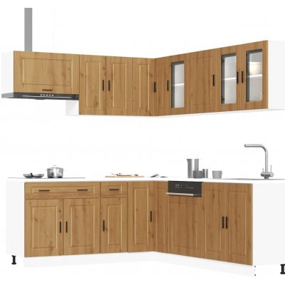 vidaXL 11dílná sada kuchyňských skříněk Porto dub artisan kompozit 11461.3314940 – Zbozi.Blesk.cz