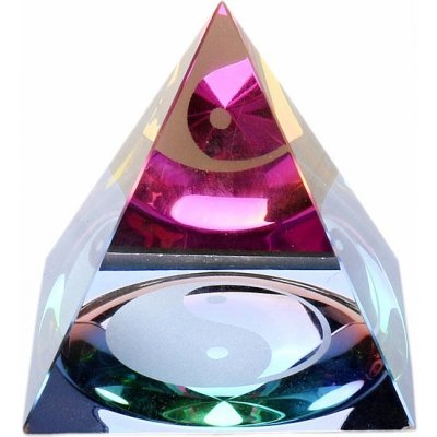 Nefertitis Pyramida pro Feng Shui velká z duhového křišťálu NF5033 - cca 5,6 x 5,6 cm – Hledejceny.cz