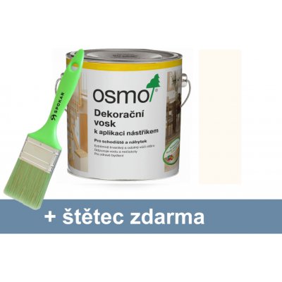 Osmo 3012 Dekorační vosk k aplikaci stříkáním 2,5 l Bílý krycí – Sleviste.cz