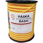 Páska BASIC 10 mm pro el. ohradník 4x0 16 mm Niro žluto oranž. 200 m – Sleviste.cz