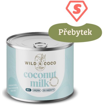 Wild and Coco Bio Kokosové mléko 200 ml – Sleviste.cz