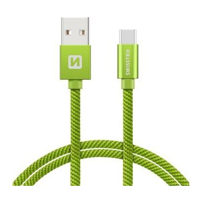 Swissten 71521307 USB/USB-C, 2m, zelený – Zboží Mobilmania