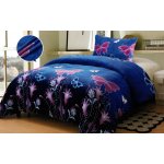 XHOUSE Mikroplyšové povlečení MOTÝLI modří 140x200 70x90 – Zboží Dáma