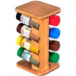 Kesper Otočný stojánek na koření z bambusu objemná a praktická polička na koření s 10 skleničkami – Sleviste.cz