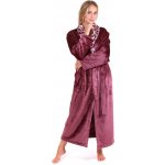 Vestis 17004469 dlouhý župan se šálovým límcem 4853 tmavý vřes – Zboží Dáma