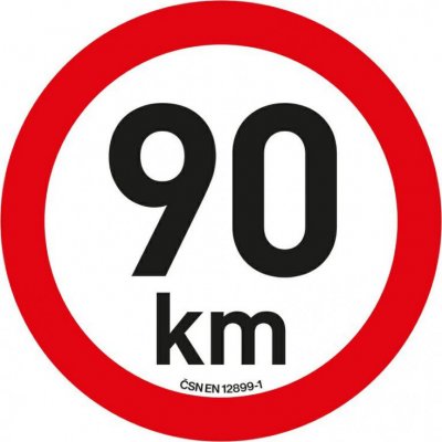 Samolepka omezení rychlosti 90km/h (20 cm) – Zboží Živě