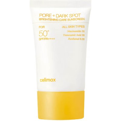 Celimax Pore+ Dark Spot Brightening Care Sunscreen Rozjasňující opalovací krém SPF50+ PA++++ 50 ml – Zboží Dáma