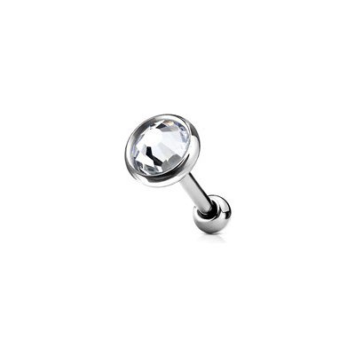 Šperky4U cartilage piercing do ucha čirý kámen CP1013-03-C – Zboží Mobilmania
