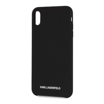 Karl Lagerfeld Silver Logo Silicone Case Apple iPhone XS Max černé – Hledejceny.cz