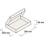 Top-obaly Kartonové krabice 315 x 220 x 48 mm - bílá, 10 ks – Zboží Živě