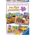 RAVENSBURGER Moje první Zvířata na staveništi 4v1 2,4,6,8 dílků – Zboží Mobilmania