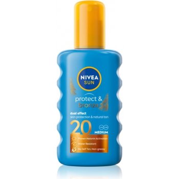 Nivea Sun Protect & Bronze intenzivní spray na opalování SPF20 200 ml