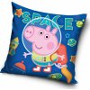 Dekorační polštář Carbotex polštář Prasátko Pepina Peppa Tomík Mylý Astronaout modrý 40x40