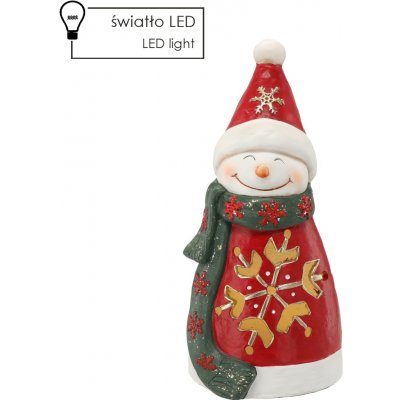Pro-Tech shop Vánoční LED figurka sněhulák se sněhovou vločkou 18,7x18x39,7cm 69842 – Hledejceny.cz