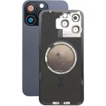 Kryt Apple iPhone 15 Pro Max Sklo Zadního Housingu + Sklíčko Kamery + Kovová Destička + Magsafe Magnet modrý – Zboží Živě