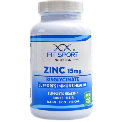 FitSport Nutrition Zinc 15mg Bisglycinate 100 vege tablet – Hledejceny.cz
