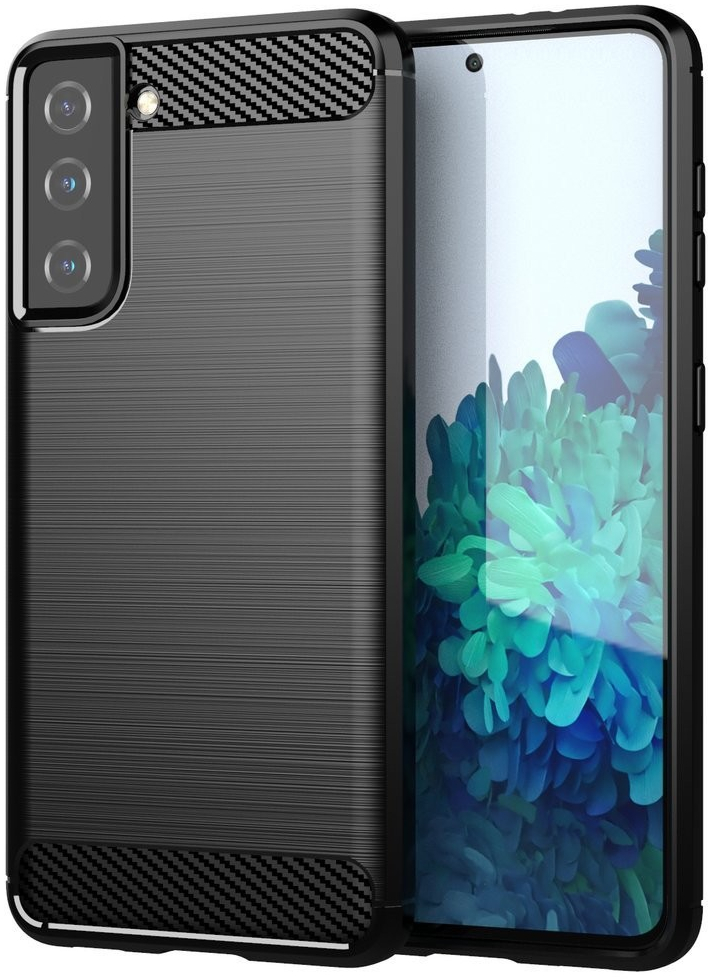 Pouzdro Carbon silikonové Samsung Galaxy S21 FE černé