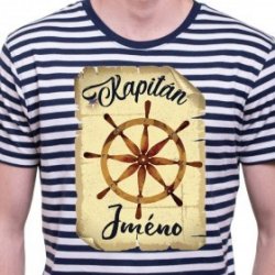 Kapitán Námořnické tričko Pergamen se jménem