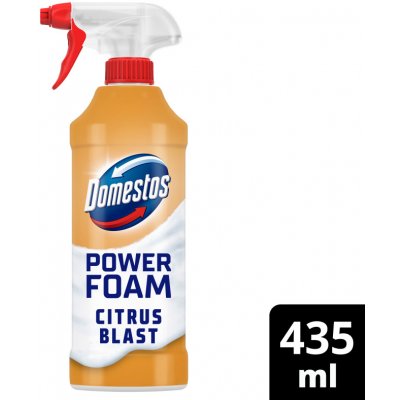 Domestos Power Foam Citrus Blast Pěnový čistič toalet a koupelen 435 ml – Zboží Mobilmania