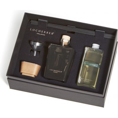 Locherber Milano Dárková sada GIFT BOX 500 ml TUSCAN FEELING: aroma difuzér 500 ml, náplň 500 ml, tyčinky, trychtýřek a víčko z ořechového dřeva – Hledejceny.cz