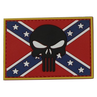 ARMED PATCHES PVC nášivka - Punisher na konfederační vlajce – Zboží Mobilmania