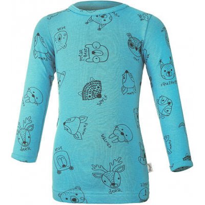Dětské tričko Little Angel smyk DR Outlast Zvířátka tm. tyrkys – Zboží Dáma