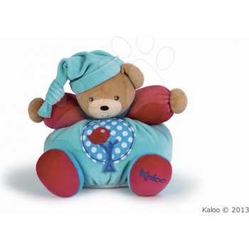 KALOO 963251 plyšový medvídek s chrastítkem Colors-Chubby Bear Apple Tree