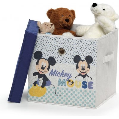 Domopak textilní úložný box s víkem Disney Mickey 30 x 30 x 30 cm