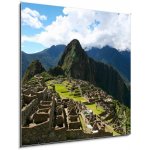 Skleněný obraz 1D - 50 x 50 cm - Machu Picchu Top View Pohled shora na Machu Picchu