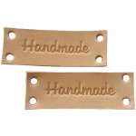 Pro Háčkování Kožený štítek Handmade 43x15 mm přírodní – Hledejceny.cz