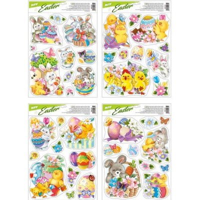 MFP 2221781 Okenní fólie velikonoční VE011 30x42cm s glitrem – Hledejceny.cz