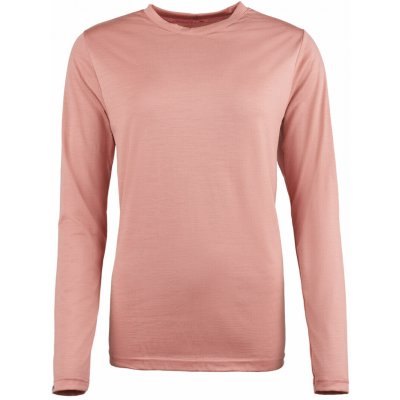 Vlnka Dámské Merino tričko s dlouhým rukávem Woolee růžová – Zboží Dáma