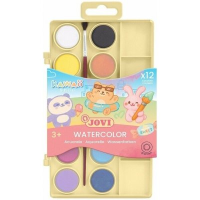 Jovi Kawaii vodové barvy 12 ks + štětec – Hledejceny.cz