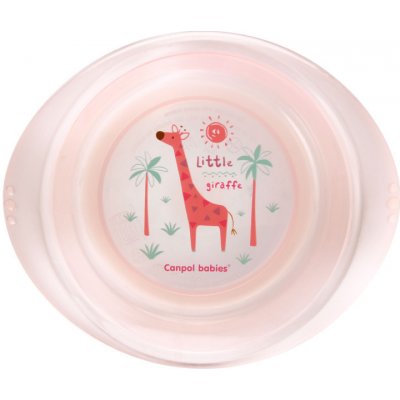 Canpol Babies 4/407 miska plastová Safari oválná růžová průhledná – Zboží Mobilmania