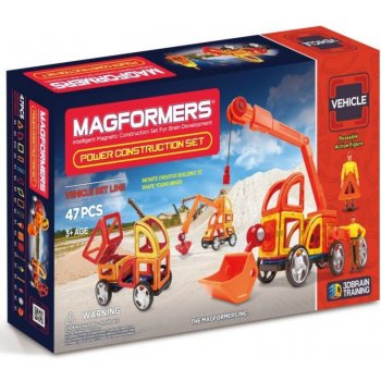 Magformers Power Construction stavební auta PLUS 47 ks