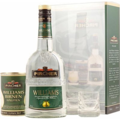 Pircher Williams 40% 0,7 l (dárkové balení 2 sklenice kompot) – Zboží Mobilmania