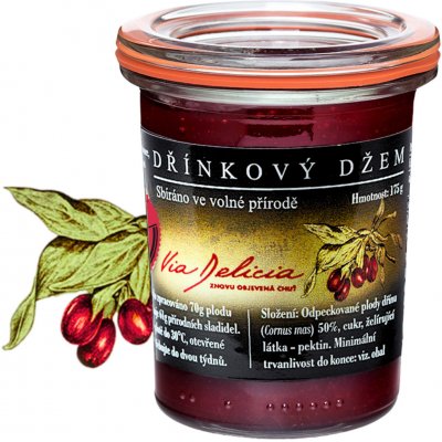 Via Delicia ovocný Džem dřín 175 g – Zboží Dáma