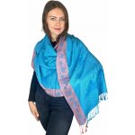 Šál Pašmína Camelia Světle modrá – Zboží Mobilmania