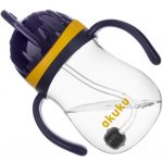 Akuku láhev s brčkem a závažím navy/žlutý 280 ml – Zboží Dáma