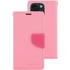 Pouzdro a kryt na mobilní telefon Apple Mercury na iPhone 15 - Mercury, Fancy Diary Pink/HotPink