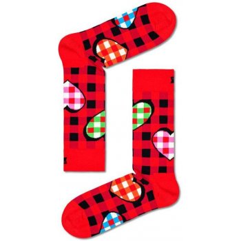 Happy Socks ponožky Checked Heart červená od 255 Kč - Heureka.cz