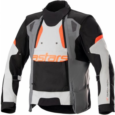 Alpinestars HALO DRYSTAR světle šedo-tmavě šedo-černo-červená