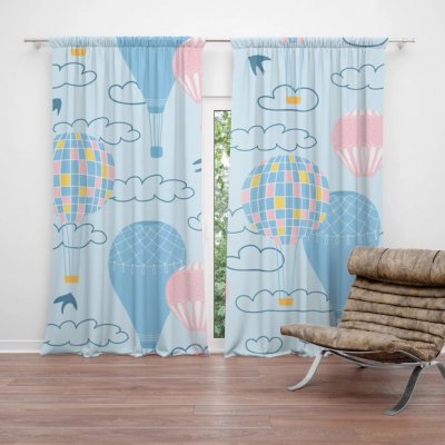 Sablio Závěs Horkovzdušné barevné balóny: 2ks 140x250cm – Hledejceny.cz