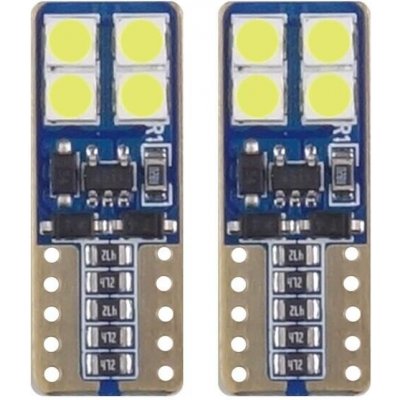 AMIO LED CANBUS 8SMD 2835 T10e (W5W) White 12V / 24V – Hledejceny.cz