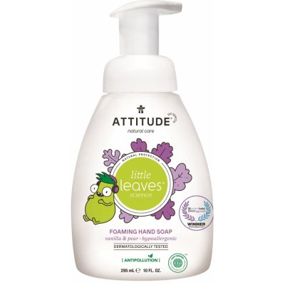 Attitude Dětské pěnivé mýdlo na ruce Little leaves s vůní vanilky a hrušky 295 ml