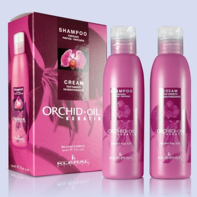 Kléral Orchid Oil Keratin Šampon a maska na vlasy 2 x 150 ml dárková sada – Zbozi.Blesk.cz