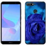 Pouzdro mmCase gelové Huawei Y6 Prime (2018) - modrá růže – Zboží Mobilmania