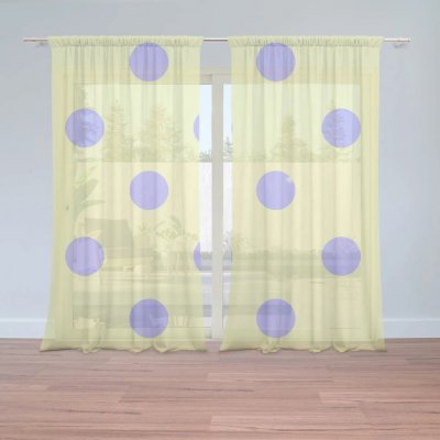 Sablio Záclony Fialové tečky: 2ks 150x250cm – Hledejceny.cz