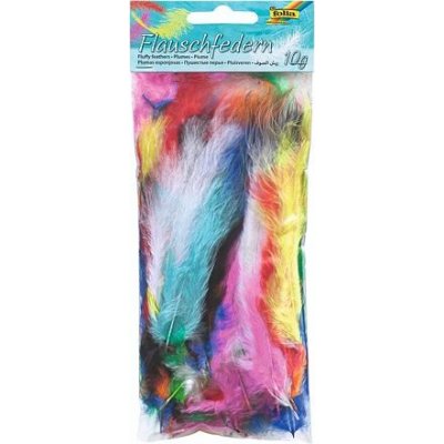 Barevná peříčka flaušová , mix barev 10 g – Zboží Dáma